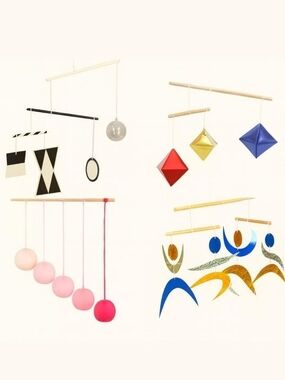 Montessori Baby Mobiles Set Of 4 – Munari, Gobbi, Dancer, Octahedron